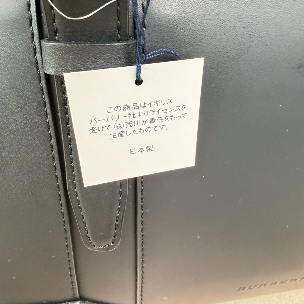 Authentic Burberry Japan Exclusive Leather Top Handle Bag Nova Check Lining - Picture 11 of 17